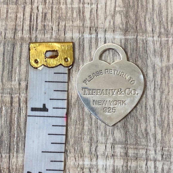 Tiffany Jumbo Heart Tag on Silver 20” Chain - Picture 8 of 11